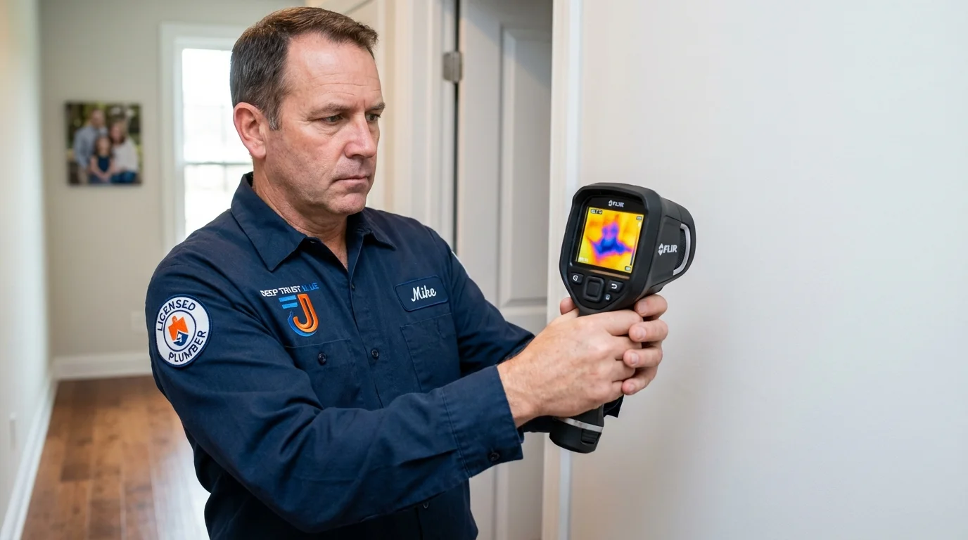 Thermal imaging leak detection by Johns Plumbing LLC in Wauregan